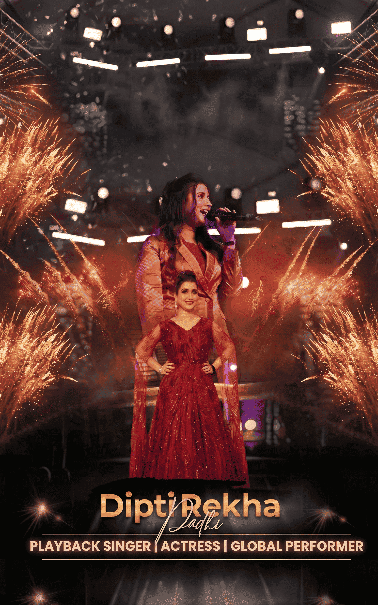Dipti Rekha Padhi performing on stage